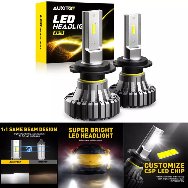 UK H7 LED Headlight Kits Bulbs Hi/Low Beam Front Light 6000K White Forward Lamps