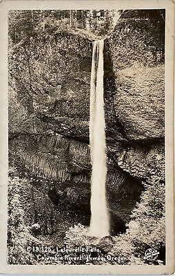 Vintage Postcard Unused Rppc Latourelle Falls Columbia River Highway Oregon