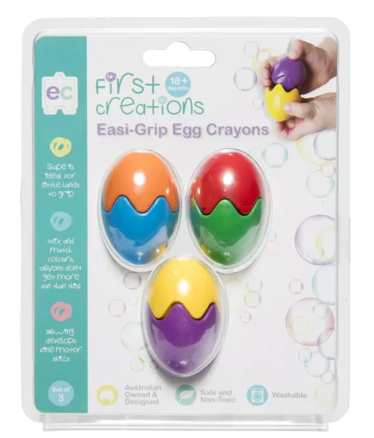 Easi-Grip Egg Crayons, toddler craft supplies