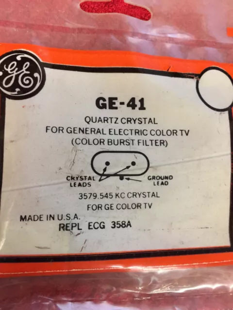 Ge-41 Quartz Crystal For Gener Electric Color Tv  3579.545 Kx Crystal