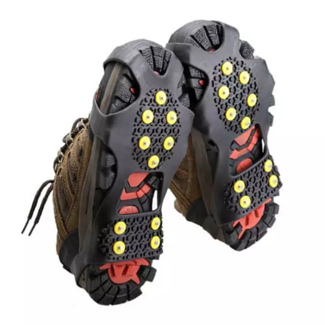 Snow Anti Slip Ice Grippers For Boots Shoes Grips Spikes Hiking Climbing FI