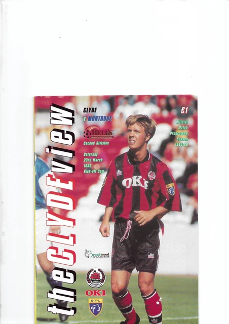 Clyde V Montrose 23/3/1996 League Match Programme