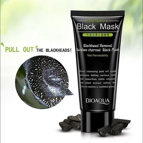 Black Mask Peel Off Clean Blackhead Remover Charcoal Facial Mask Deep Cleansing 2