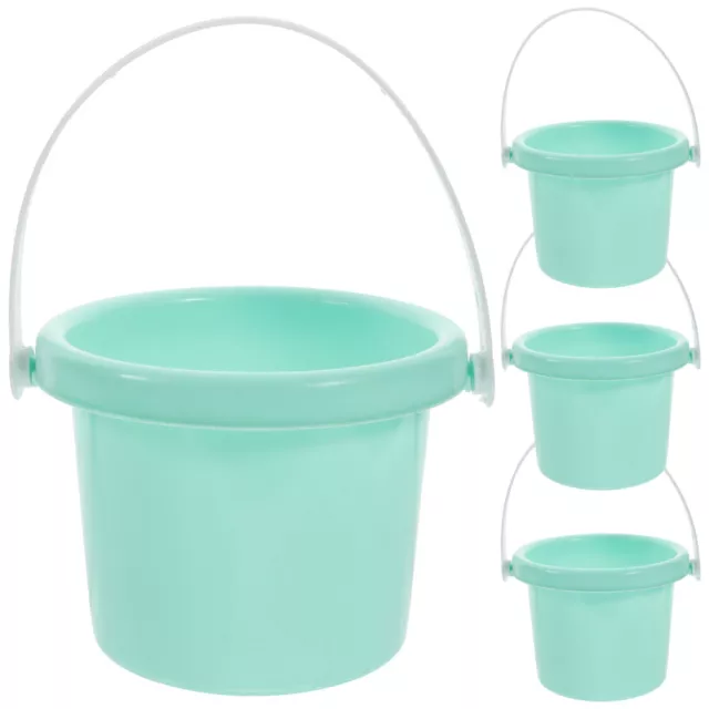 4pcs Large Little Sand Buckets Kids Beach Pail Sand Buckets Sand Toys Toddlers 3