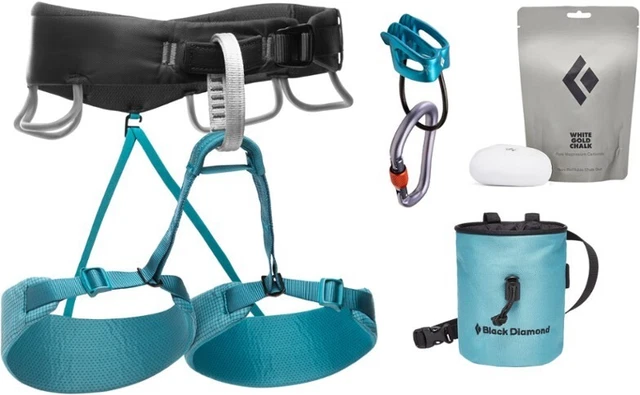 Black Diamond Momentum Women's Climbing Harness | Color: Aqua Verde | Large (L)
