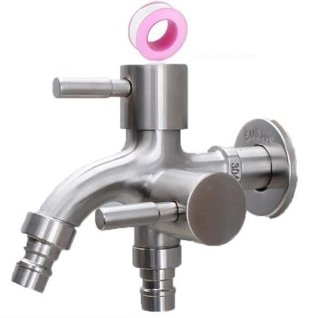 Grifo doble grifo de dos vías lavabo ahorro de agua alta calidad