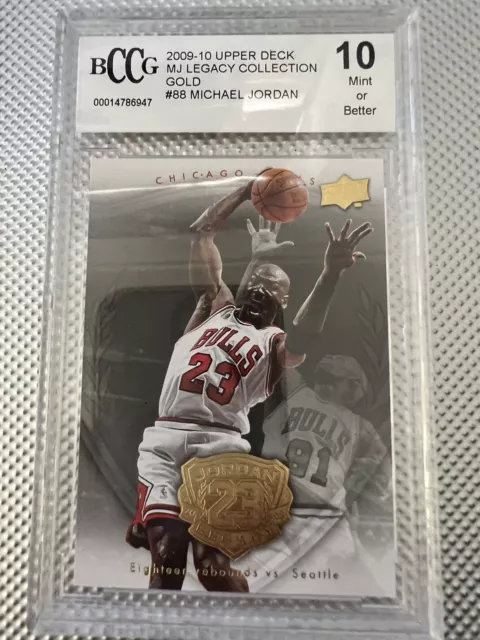 2009-10 Upper Deck MJ Legacy Collection Gold #88 Michael Jordan BGS BCCG 10 Mint