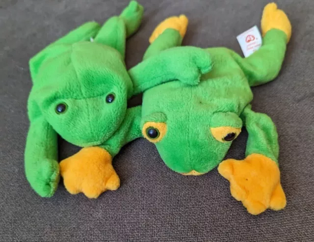 Ty Beanie Babies Frog Smoochy Legs Plush Stuffed Animal Toy 1993 90s Lot