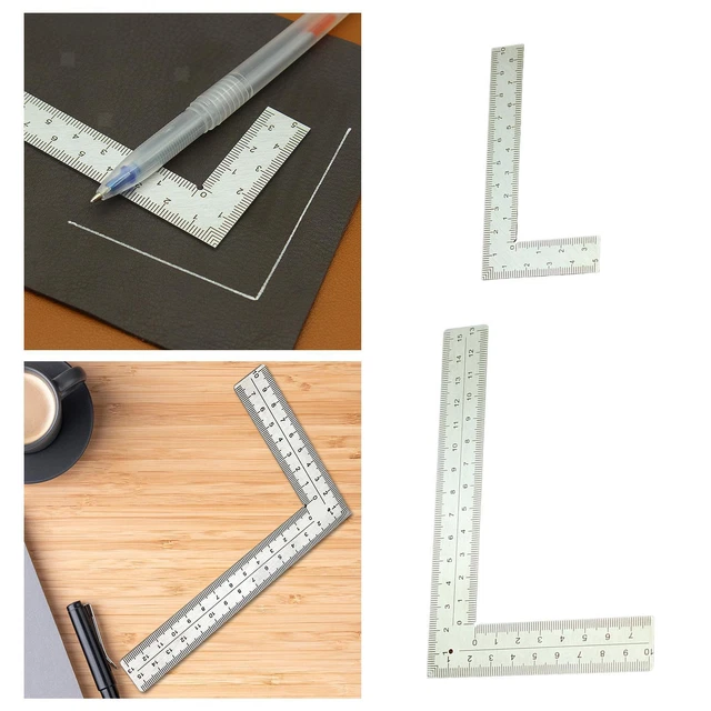 Regla en forma de L, herramienta de carpintería, regla de marco para herramientas de dibujo,