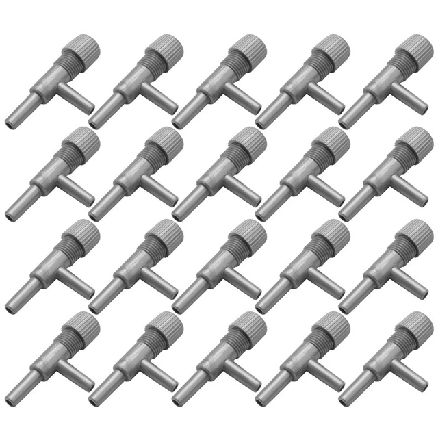 Aquarium Fish Oxygen Air Line Tubing Flow Control  20 Pcs Gray A1T1T1