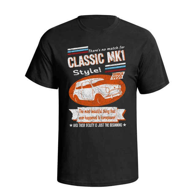 Herren Mini MK 1 Classic 1959 Bio Baumwolle T-Shirt Retro-Stil Auto Öko Geschenk