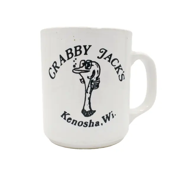 Crabby Jacks Coffee Mug Kenosha WI Vintage Restaurant Cup