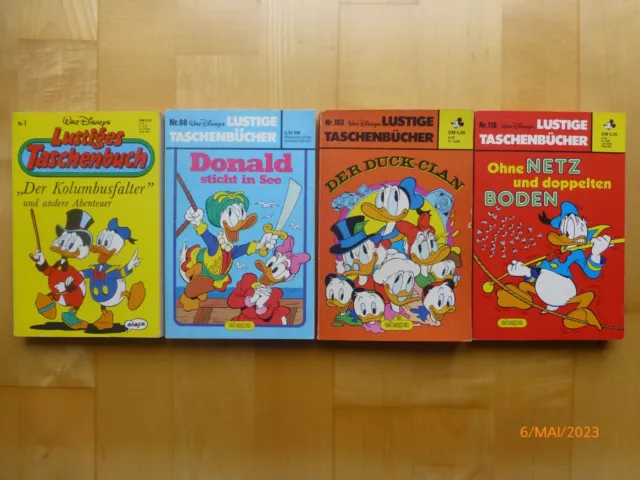 Lustige Taschenbücher  Nr. 1 + 88 + 103 + 116 von 1983-1990   DER KOLUMBUSFALTER