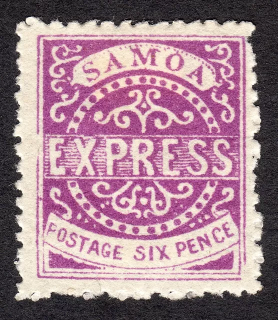 Samoa: 6d bright violet Express; "x repaired"; lightly mounted mint; SG17