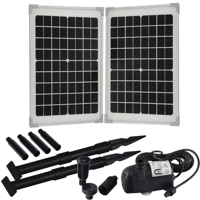 AGORATEC® 20 WATT Solar Teichpumpe Solarpumpe Garten Teich