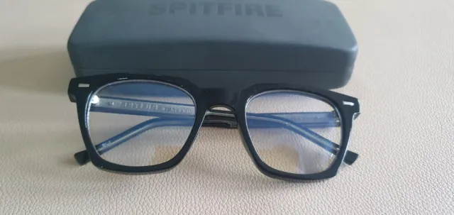 Spitfire black glasses frames. BC2. With case.