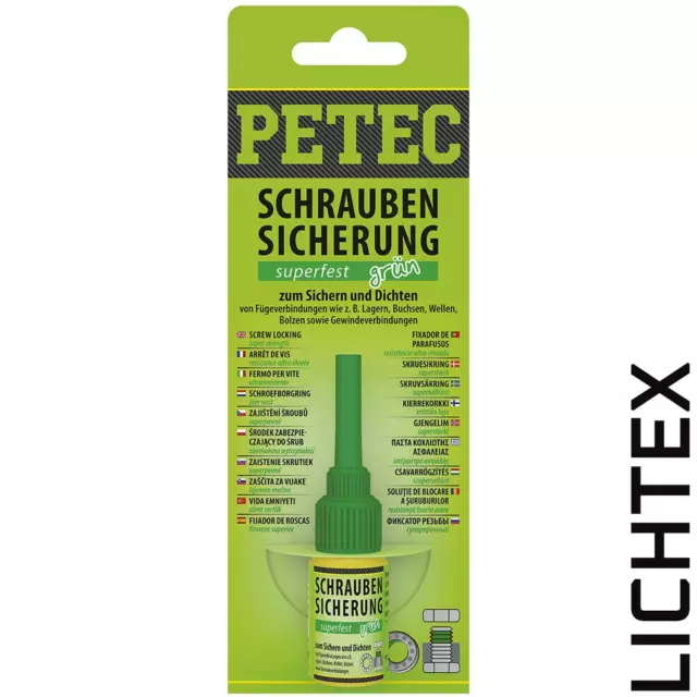 PETEC Schraubensicherung SUPERFEST 5g GRÜN SCREW LOCKING super strong 93005