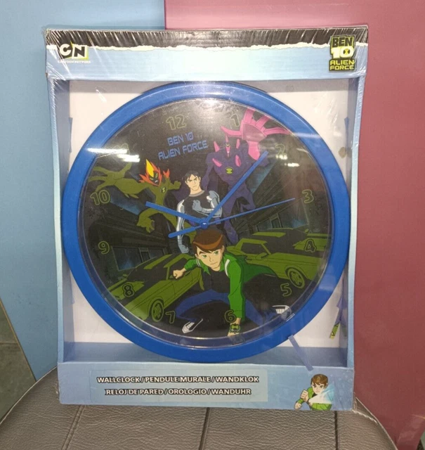 OROLOGIO DA MURO Tondo Ben Ten 10 Alien Force Cartoon Network EUR 18,00