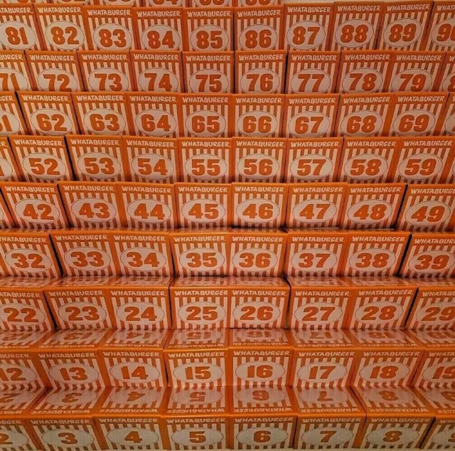 Whataburger Table Tent Markers - Individual Restaurant Order Numbers