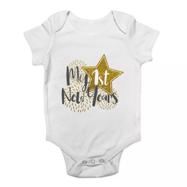 My 1st New Year Baby Grow Vest Bodysuit Boys Girls