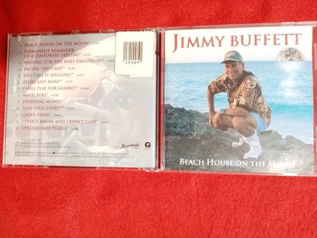 T-shirt Jimmy Buffett Beach House On The Moon Bleu Royal Gildan - Neuf Avec étiquettes