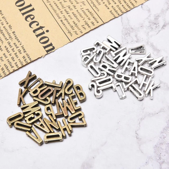 26Pcs Vintage Lettres Alphabet Spacer Charms Perles DIY Bracelet