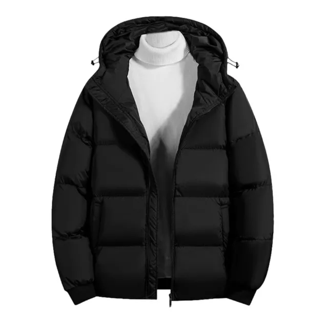 Mens Winter Thick Warm Loose Padded Jacket Trend Stand Collar Casual Cotton Coat