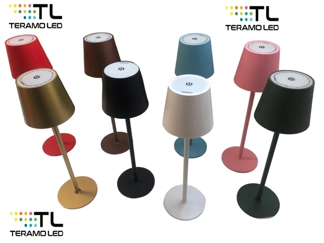 Lampada Da Tavolo Led Ricaricabile Touch Poldina Luce Calda Naturale Fredda