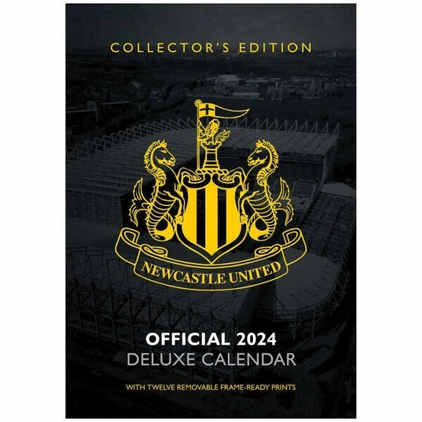 NEWCASTLE UNITED FC Deluxe Calendar 2024 Official ProductAn Ideal Gift