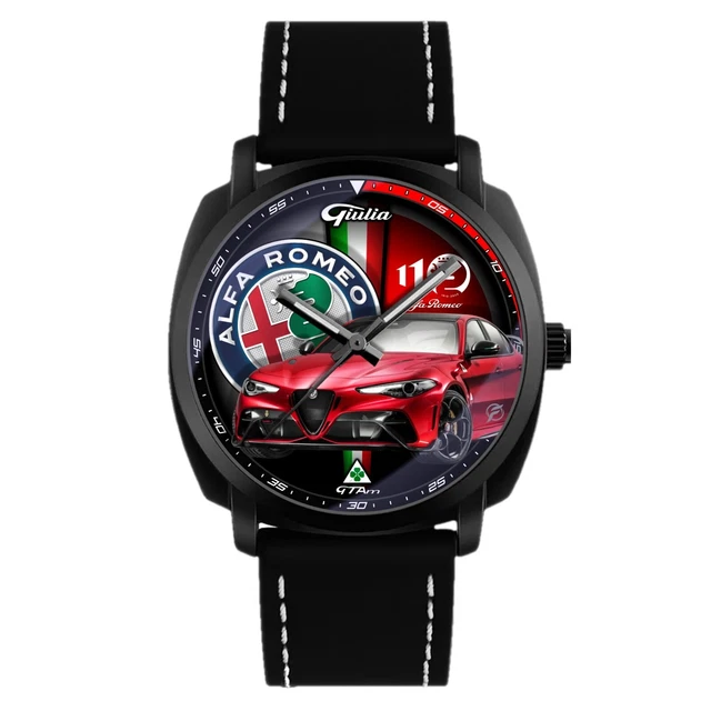 Orologio da Polso per Fan Alfa Romeo Giulia GTA QUADRIFOGLIO Idea Regalo Gadget