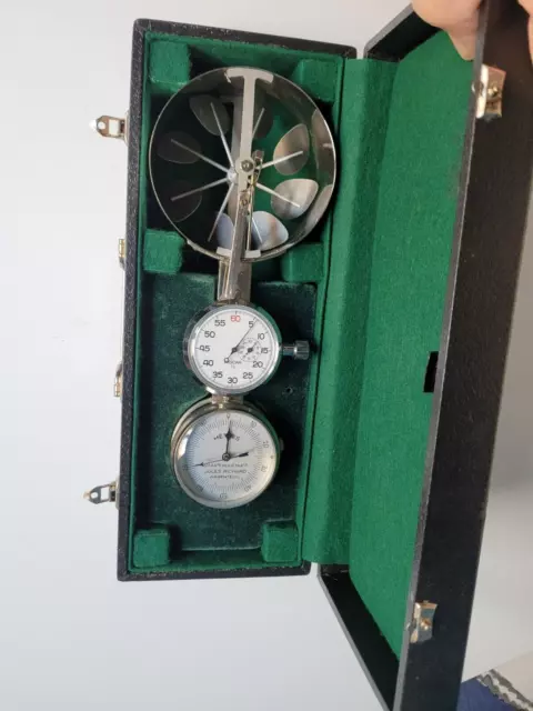 JULES RICHARD dial anemometer with seconds counter, from 1920