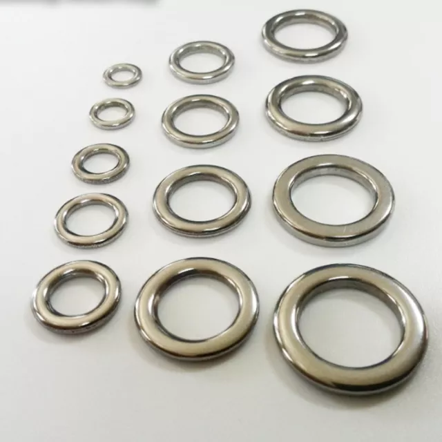 Anti Glare Stainless Steel Split Rings for Fishing Small and Seamless 50 pcs