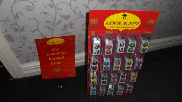 JOB LOT OF 100 sets KEY CAPS STICKERS STOCKING FILLERS CHEAP GIFTS