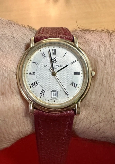 Montre saint honore 18k gold electroplated cheap