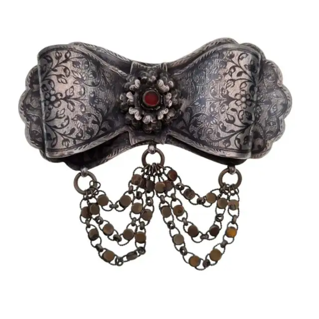 Broche en argent Niello, bijoux victoriens antiques, collection de broches.