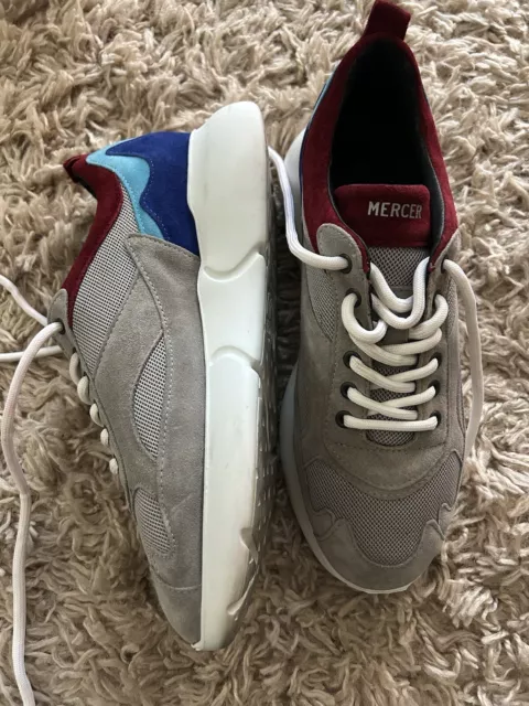 MERCER AMSTERDAM W3RD Nylon GUM Leather Men s Trainers White UK 9 EU 43 119.99 PicClick UK