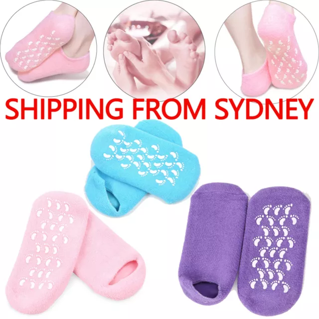 1 Pair Moisturising Spa Gel Socks Cracked Foot Dry Hard Skin Care Protector