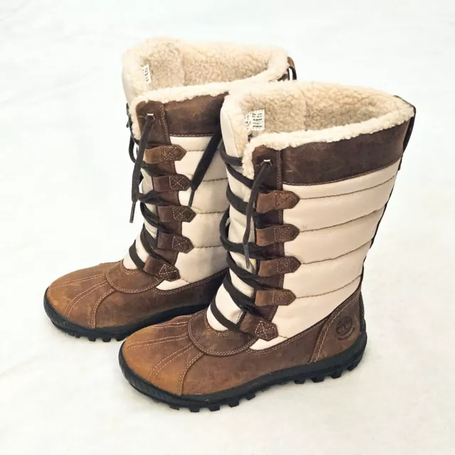 Timberland Women's MT Hayes Tall Waterproof Snow Boots Size 6 in Great Condition