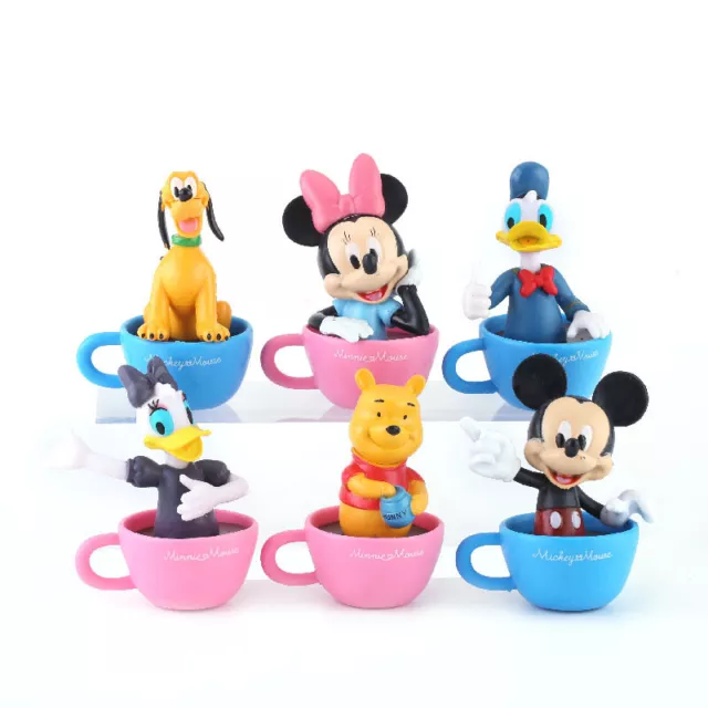 6Pcs Disney Studio Mickey Mouse Clubhouse Minnie Donald Daffy Duck Figure Dolls