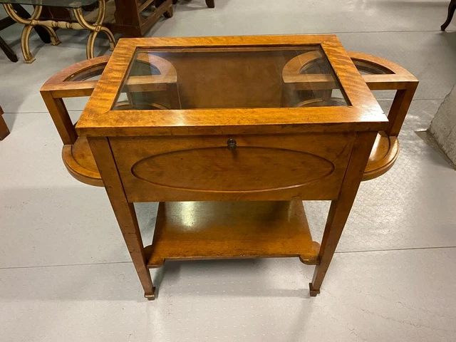 TAVOLINO ESPOSITORE anni 30' VETRINETTA SEMI-CIRCOLARI LATERALI MODERNARIATO