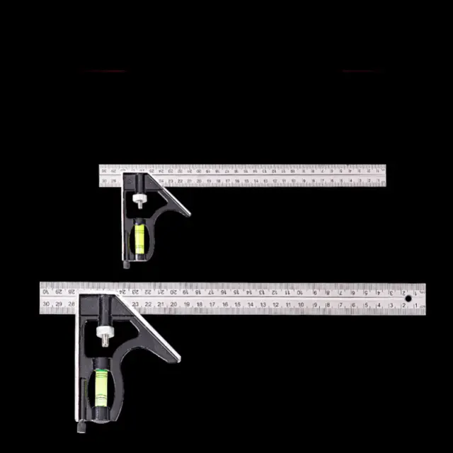 Multi-Function Ruler Level Adjustment Woodworking Measuring Ruler
