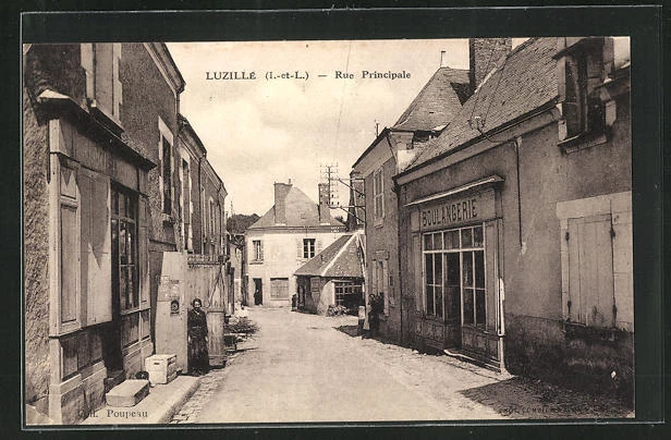 CPA Luzille, Rue Principale, Partie avec Boulangerie