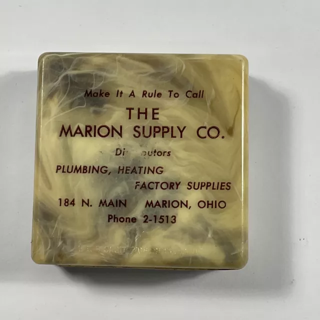 Marion, Ohio Marion Supply Co. Advertising Vintage Stanley 72" Tape Measure