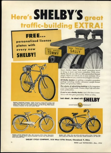 1954 PAPER AD Ideal Toy Corp Toni Walker Doll Shelby Bicycle Airflo Balloon Tire