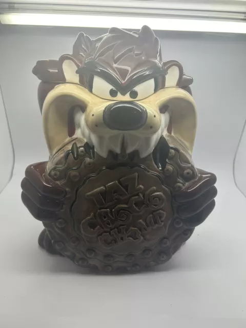 Tasmanian Taz Devil Looney Tunes 2001 Choco Chomp Cooke Jar Gibson