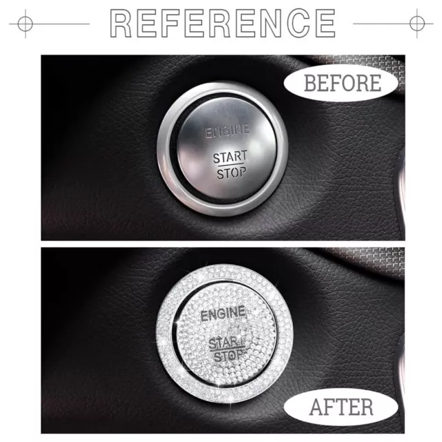 Bling Engine Start Stop Button Cover Decal Fit For Mercedes Benz B C E GLE ML 3