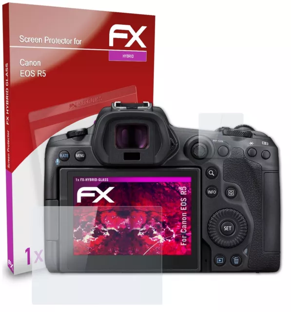 atFoliX Verre film protecteur pour Canon EOS R5 9H Hybride-Verre