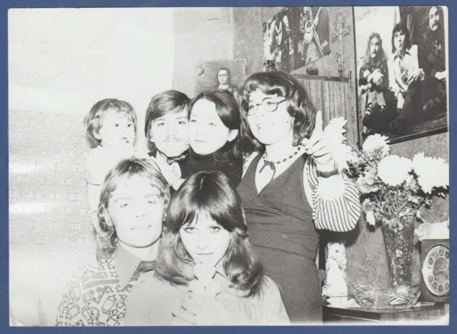 Beautiful boys and girls in the room Soviet Vintage Photo USSR