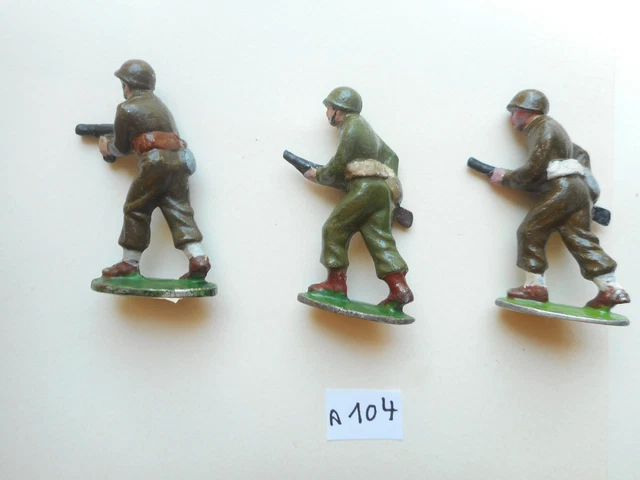 Lot De 15 Soldats Métal Peint - Guerres 14-18 / 39-45 - Quiralu? - Vintage