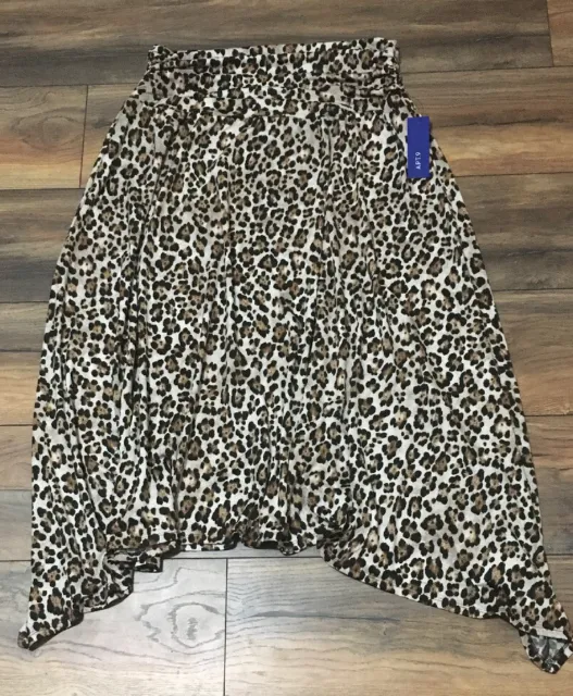 Apt 9 Cheetah Leopard Animal Print Skirt Size XL  Brand New With Tags